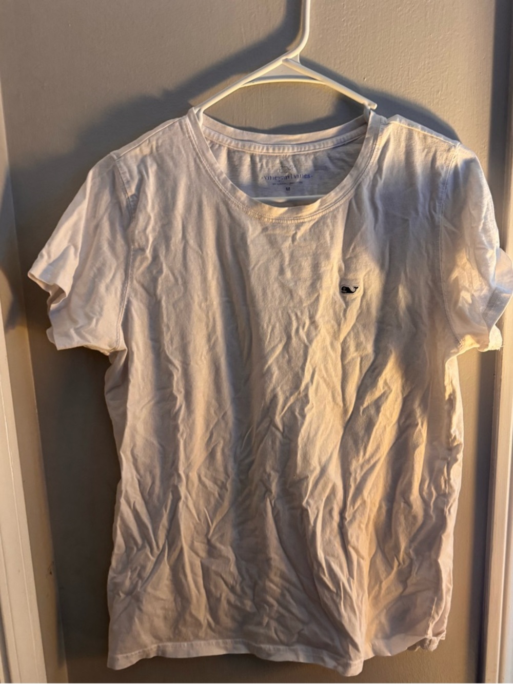 Vineyard Vines White Short Sleeve Crew Tee with Whale Logo